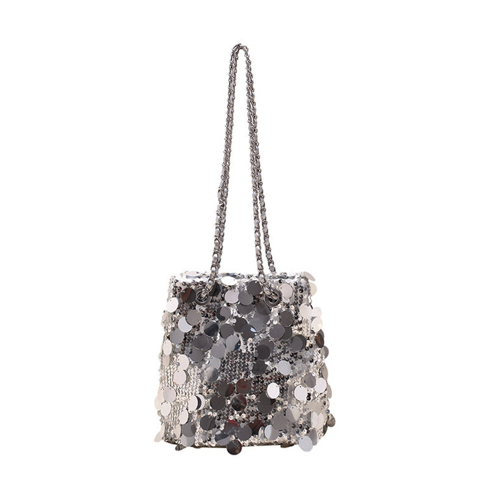 Wholesale Fashion Sequin Bucket Bag Chain Bag Shoulder Bag JDC-SD-TY018