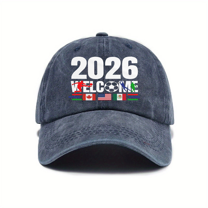 Wholesale Soft-Top Baseball Cap for World Cup Print Sun Hat