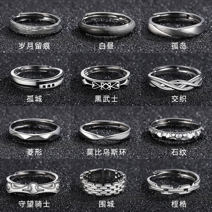 Wholesale Vintage Distressed Copper Men S Adjustable Stacking Rings Pixiu Möbius Design Everyday Fashion Accessory