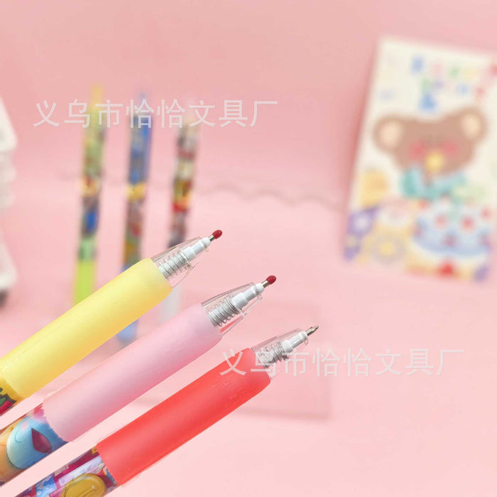 Wholesale Trendy Blind Box Click Gel Pen 0.5Mm Cartoon Plastic Shell Student Everyday Writing Resale