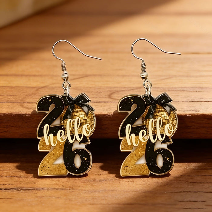 Wholesale Retro Disco Acrylic Earrings with Numbers for Music Festival Party