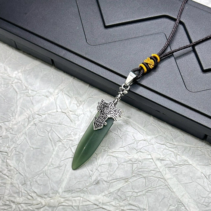 Wholesale Vintage necklace pendant, imitation jade exquisite new accessory