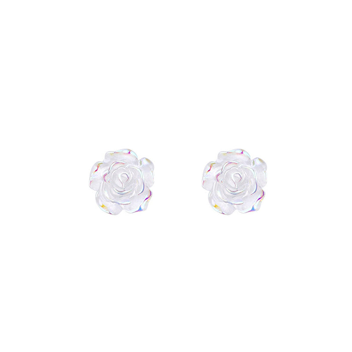 Wholesale Three dimensional rose earrings with retro and niche design, personalized earrings