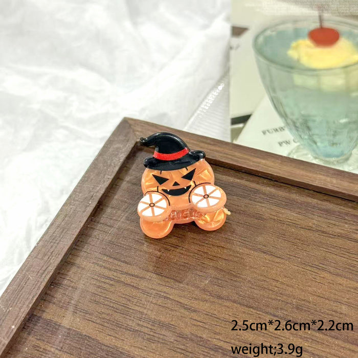 Wholesale  Pumpkin Skull Hair Clips Acrylic Dark Style Hair Accessory For Party And Everyday Styling
