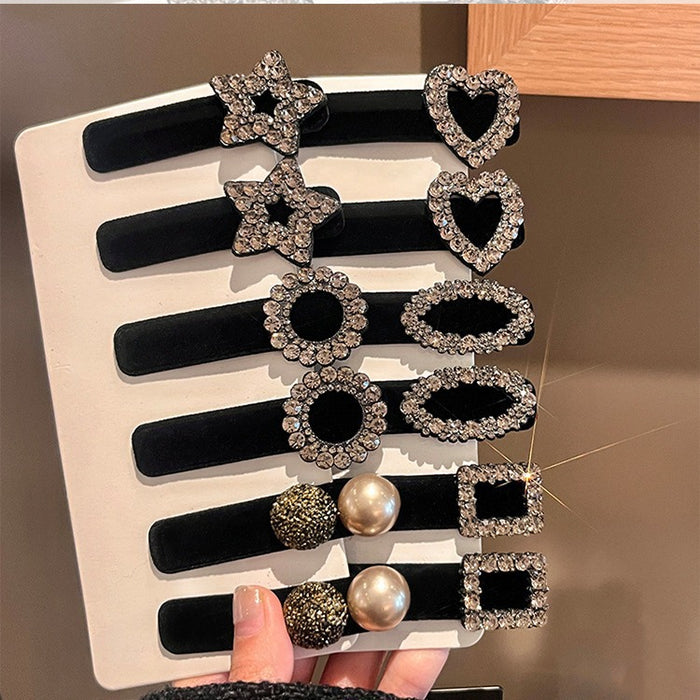 Wholesale Flocking Hairpin Clip Front Side Bangs Advanced Sense Hairpin Headwear