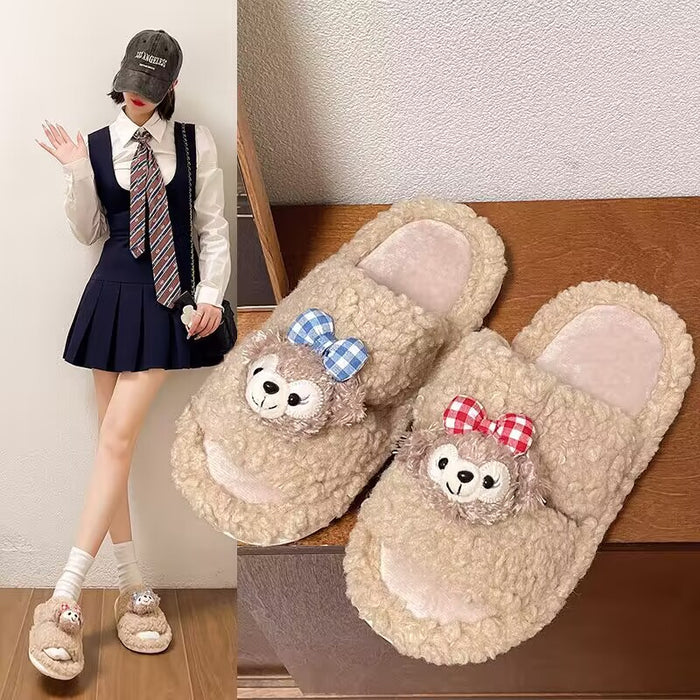 Wholesale Cute Cartoon Plush Warm Home Indoor Cotton Slippers JDC-SP-Lians009