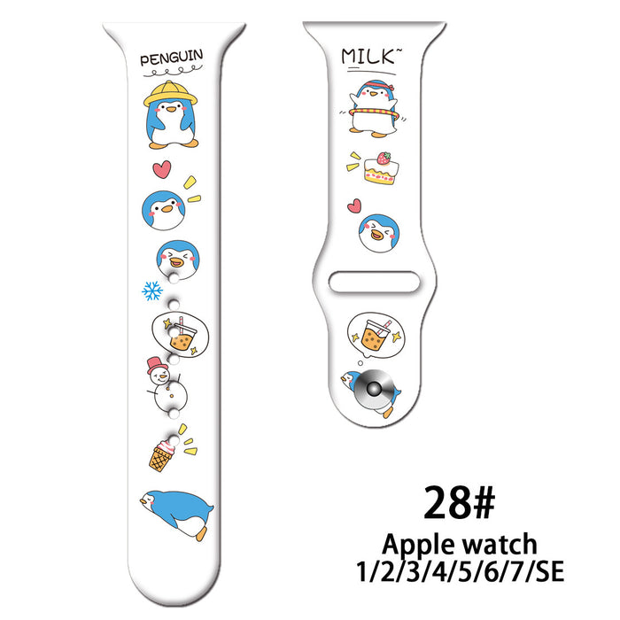 Wholesale Personalized Printed Silicone Watch Strap JDC-WD-NuoQi014