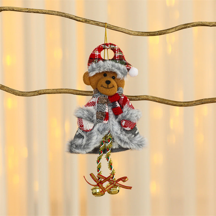 Wholesale Christmas Decorations Small Pendant Christmas Tree Fabric Pendant Elder Elk Doll Small Hanging Window Small Pendant