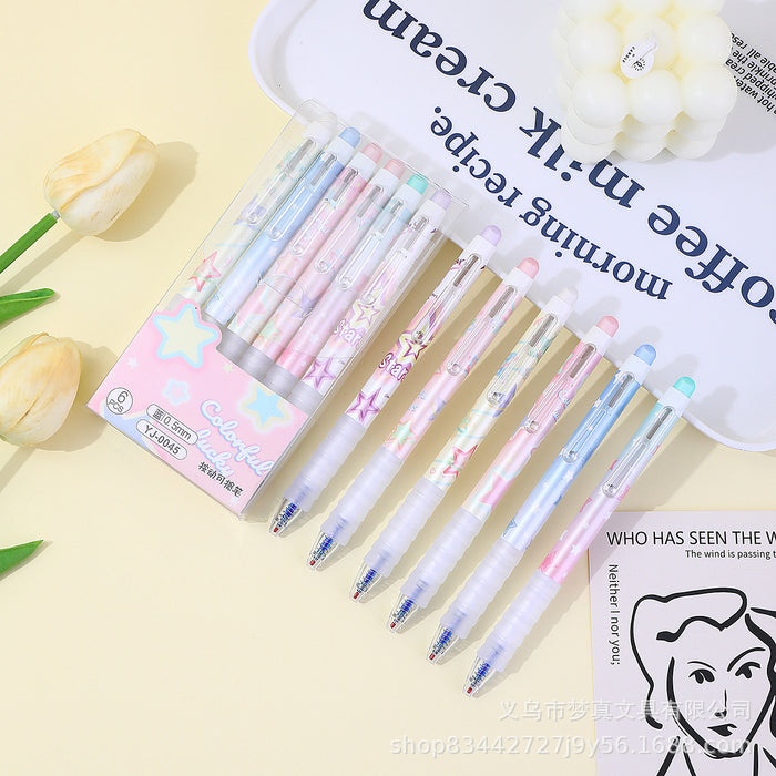 Wholesale Erasable pen crystal blue push-to-erasable gel pen easy to wipe clean without leaving any marks