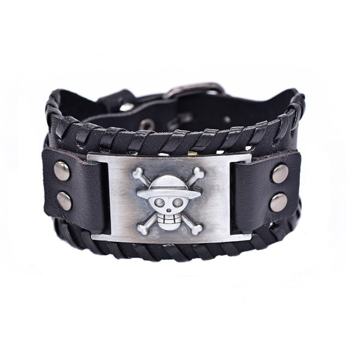 Wholesale Multi-layer Leather Wolf Head Men's Bracelet JDC-BT-FengH002