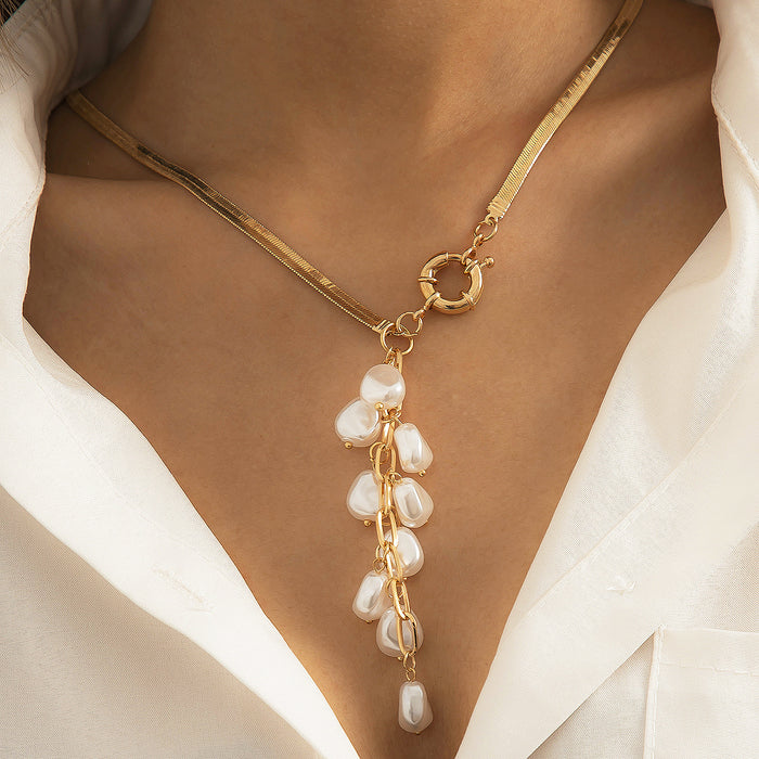 Wholesale Pearl Tassel Necklace JDC-NE-LaiL005