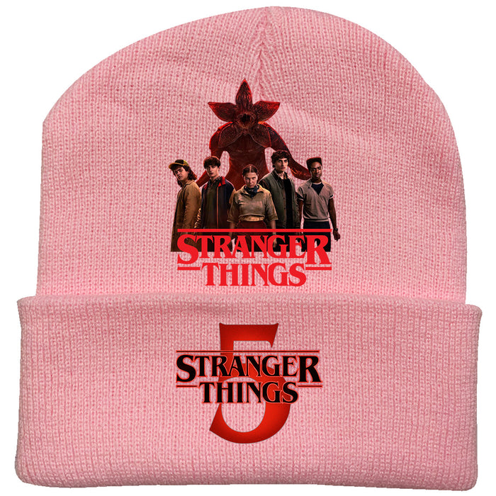 Wholesale Fashionable printed knitted hats outdoor warm hats