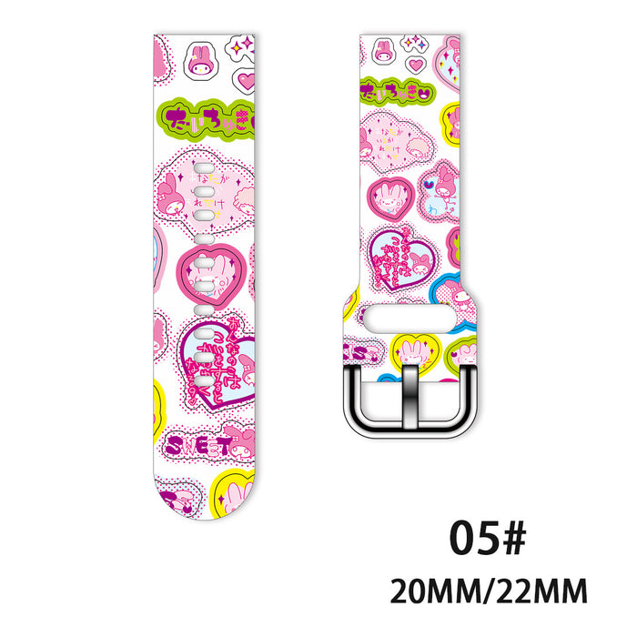 Wholesale Printed Silicone Watch Strap Wrist Strap JDC-WD-NuoQi047