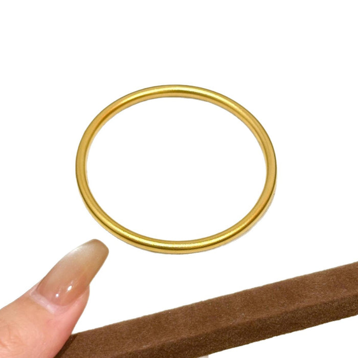 Wholesale Vintage Style 24K Gold Electroplated Solid Copper Plain Ring Bracelet Women S Chic Jewelry Accessory For Resale