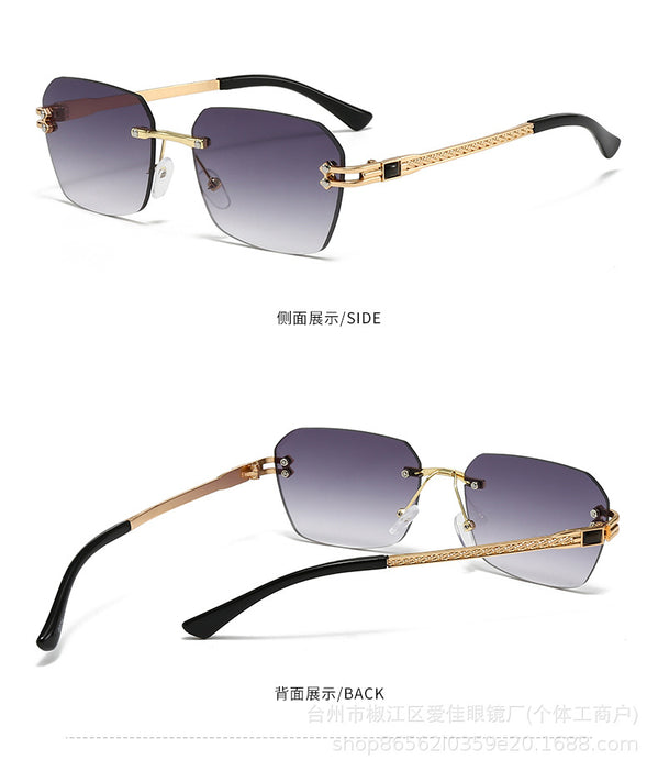 Wholesale New Fashionable Frameless Cut Edge Sunglasses, Personalized Trendy Sunglasses, Sunglasses