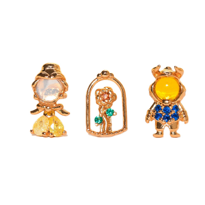 Wholesale  cartoon three-piece earrings suit zircon earrings