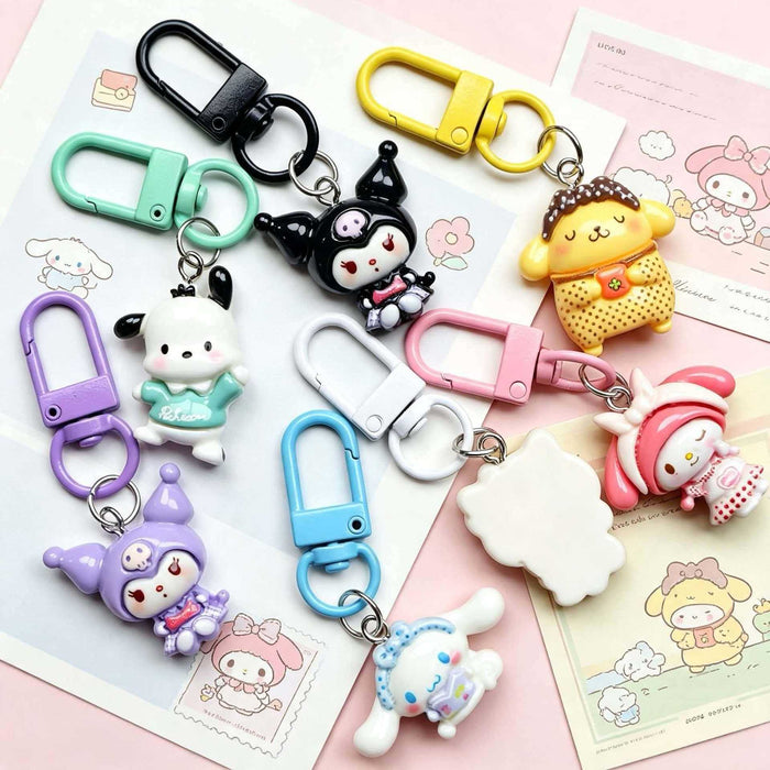 Wholesale Cute Cartoon Resin Keychain Bag Charm Pendant Everyday Decorative Accessory