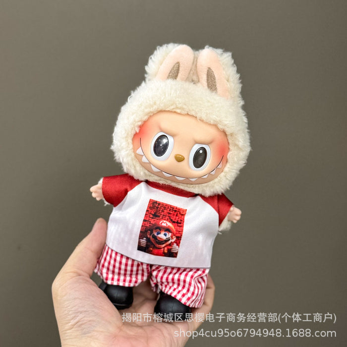 Wholesale 17cm Plush Doll Baby Clothes Cute Casual Affordable Set