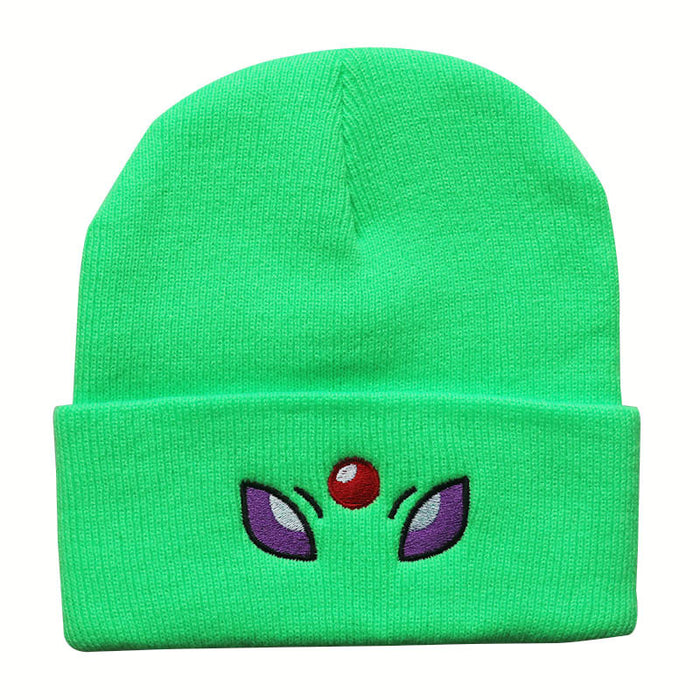 Wholesale Cartoon Cute Smiley Face Embroidery Acrylic Knitted Beanie JDC-FH-LvH015