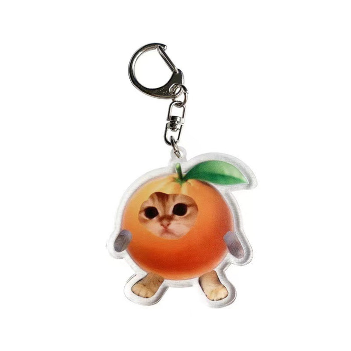 Wholesale Acrylic Banana Cat Cartoon Keychain JDC-KC-QiTong001