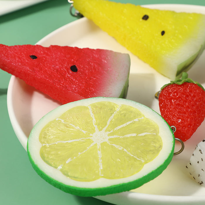 Wholesale Fruity PVC Keychain Chic Decorative Accessory for Bag Charm or Gift MOQ≥2