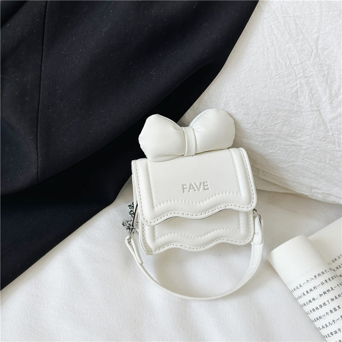 Wholesale Children's bag new cute bow mini square bag high-grade chain girls' hand bag messenger bag