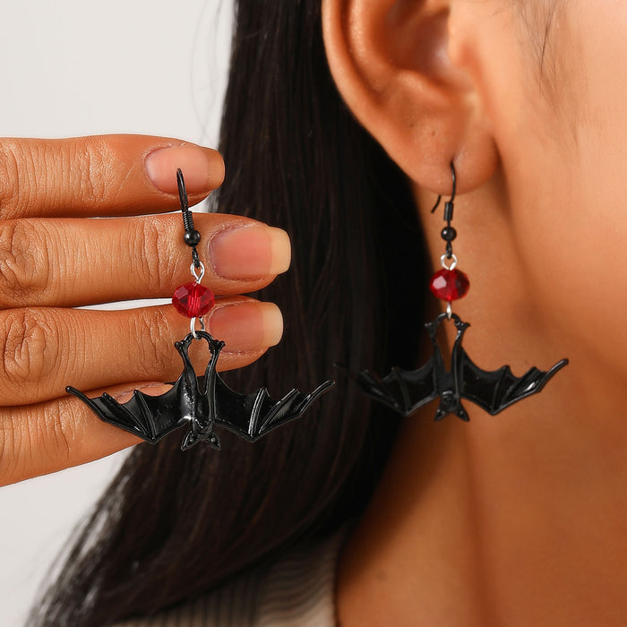 Wholesale Gothic style bat  pendant earrings personality dark ladies jewelry  personality earrings