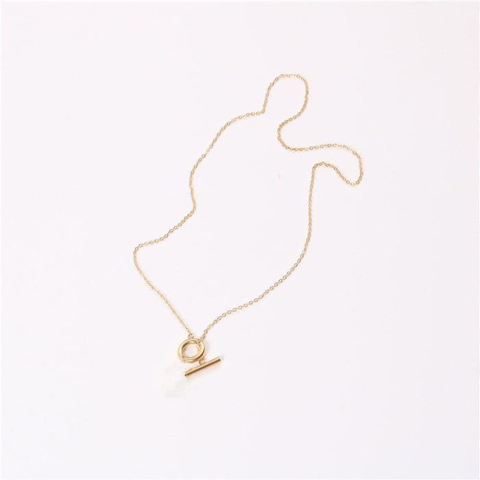 Wholesale Gold-Tone OT Clasp Stainless Steel Necklace