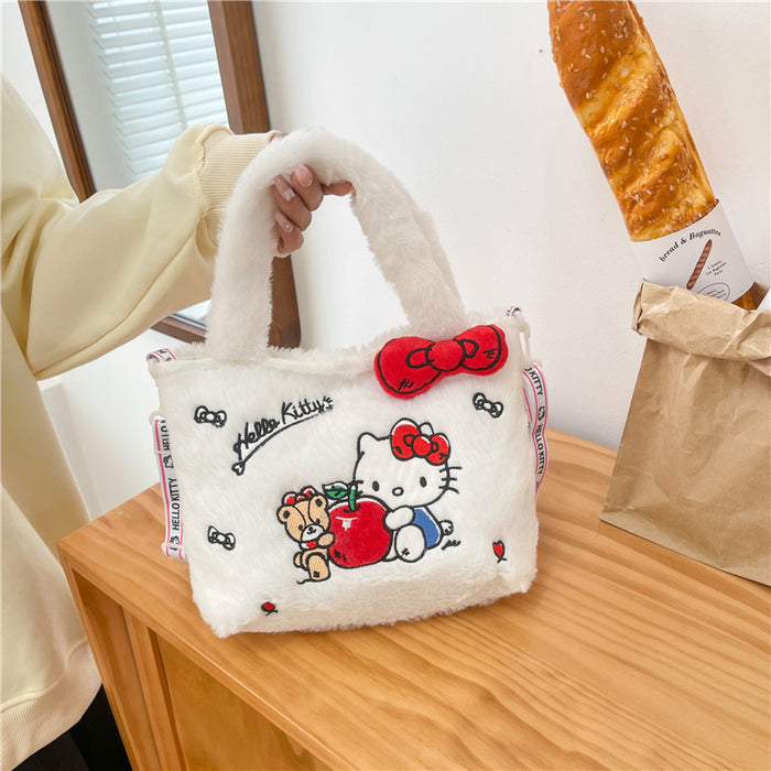 Wholesale Cute cartoon handbag shoulder messenger bag plush toy grab baby