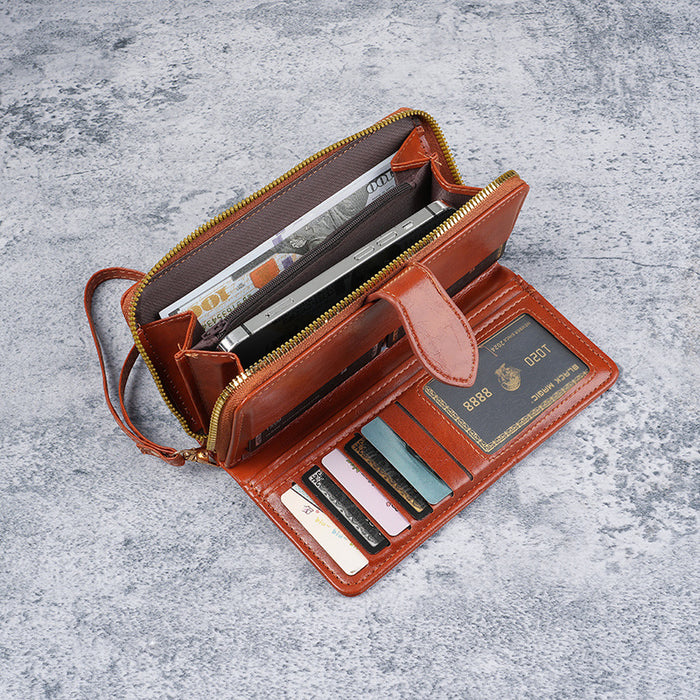 Wholesale Solid Color PU Leather Long Wallet Women Large Fashion Accessory Boutique MOQ≥3