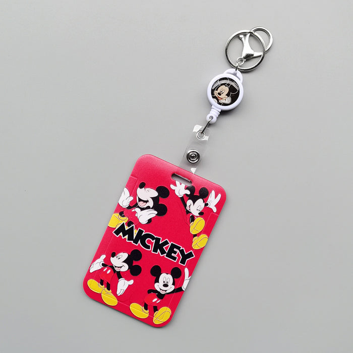 Wholesale Polyester Cartoon Print Card Holder With Lanyard For Student ID Work Badge Bus Card Everyday Resale