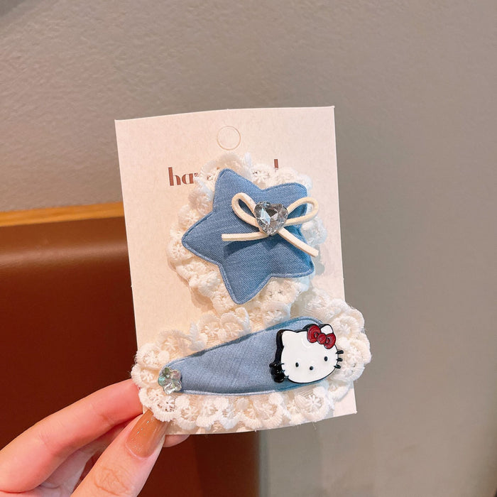 Wholesale Children' s cat denim hair clip