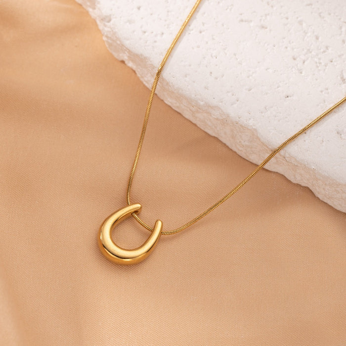 Wholesale U-Shaped Clavicle Chain Stainless Steel Necklace