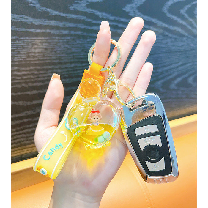 Llavero de botella de perfume de aceite al por mayor Mermaid JDC-KC-GSWA011