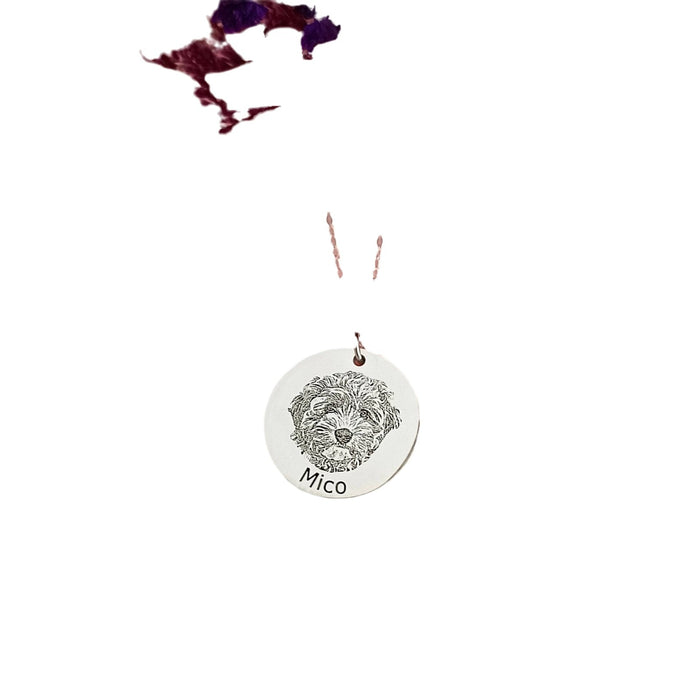 Wholesale Stainless steel necklace with stainless steel disc and commemorative tag
