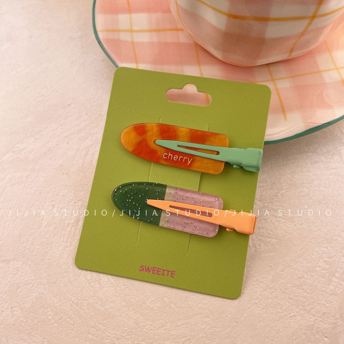 Wholesale 2 pack/set Fun fruit hairpin cute bangs side clip hair accessories