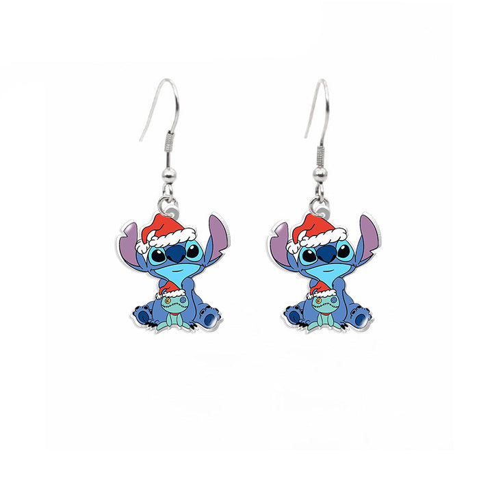 Wholesale Cute Christmas Cartoon Santa Hat Earrings JDC-ES-ShaoH007