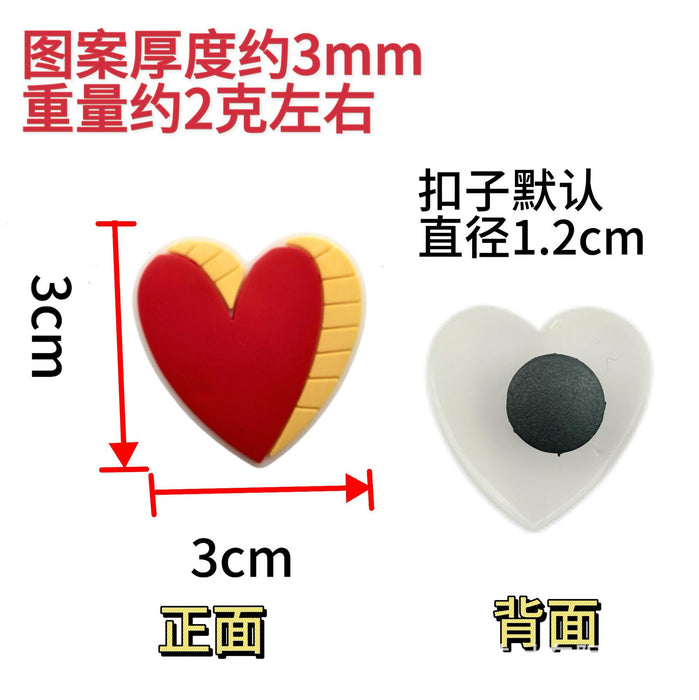 Wholesale Love Hole Shoes Flower Shoes Buckle DIY Removable Decorative Accessories Wholesale PVC Soft Rubber