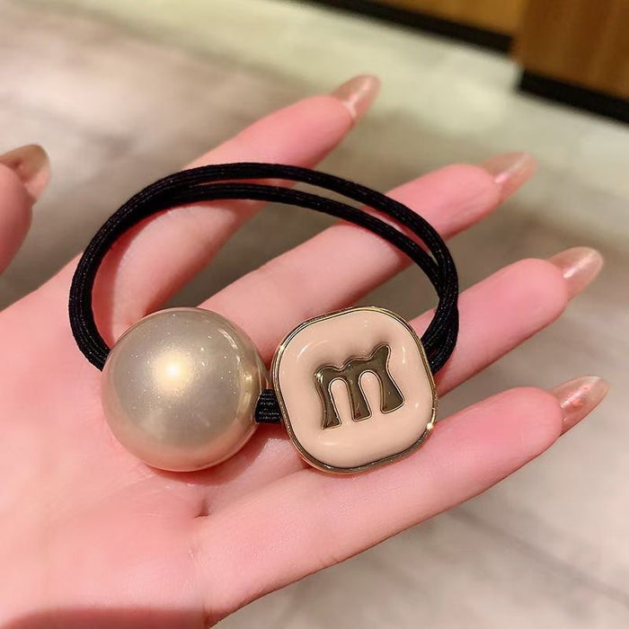 Wholesale Hair Rope Ball Hair Circle Pearl Hair Accessories Hair Rope Women' s Ponytail Headwear