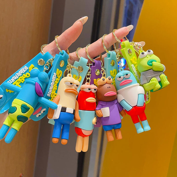 Wholesale Bikini Bottom Dumb Fish PVC Keychain Car Bag Hanging Decorative Gift