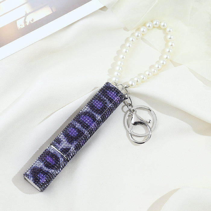 Wholesale Plastic Diamond 10ML Perfume Bottle Keychain JDC-KC-ZY028