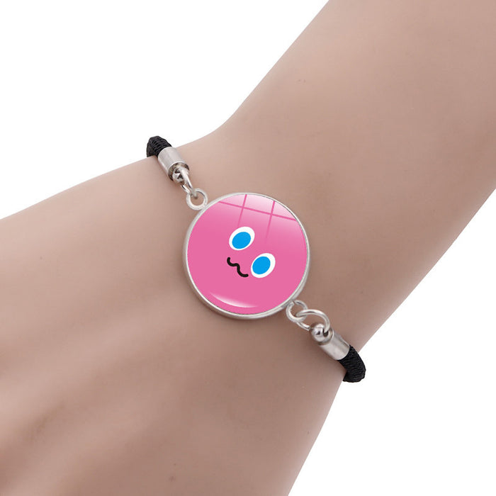 Wholesale Fan support bracelet does not fade women' s hand jewelry star five ball expression package braided bracelet gift