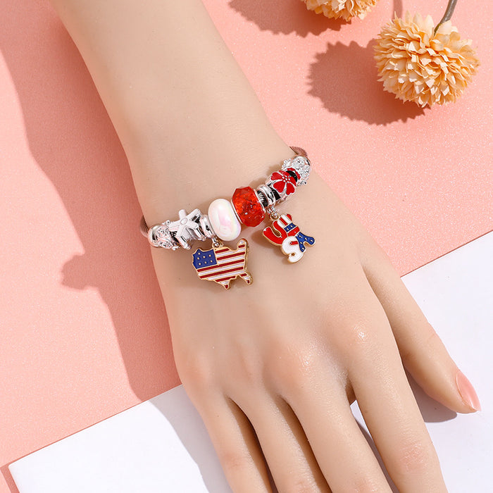 Wholesale Bracelet, bracelet, heart-shaped balloon pendant, stainless steel bead bracelet