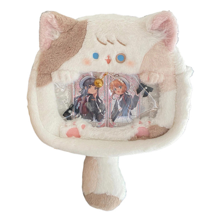 Wholesale Cartoon Plush Cute Cat Backpack Bag Transparent Small