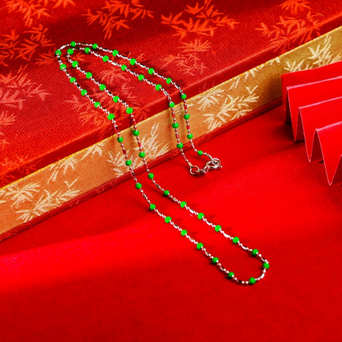 Wholesale Silver necklace, colored drip oil chain, basic chain, stacked accessories