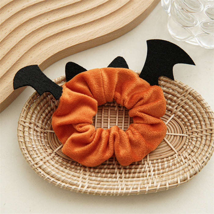 Wholesale Halloween Christmas New Antler Bat Flannel Large Intestine Hair Tie JDC-HS-SanTai002