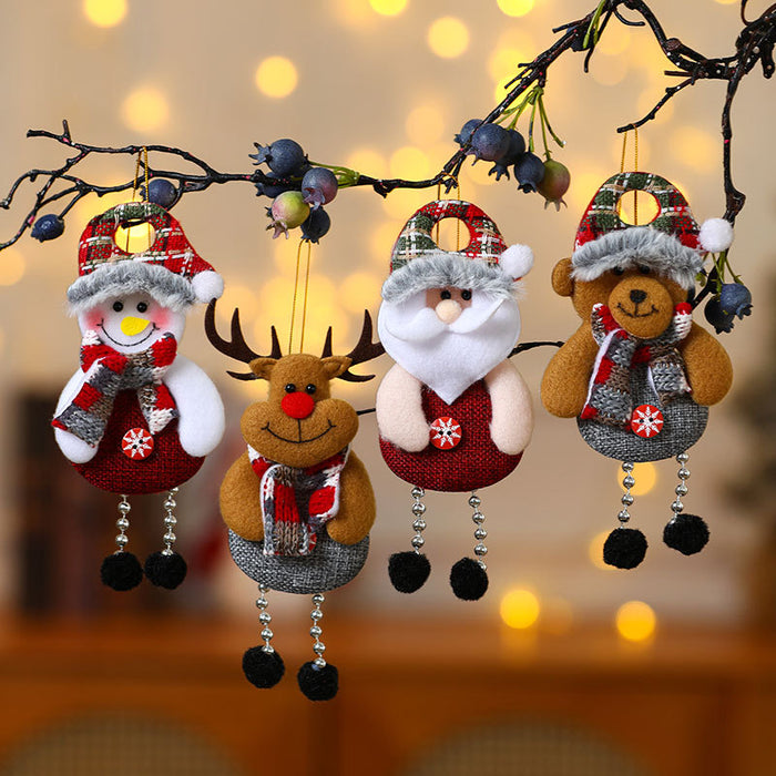 Wholesale Christmas Decoration Products Small Pendant for the Elderly Christmas Tree Accessories Fabric Small Pendant Gifts