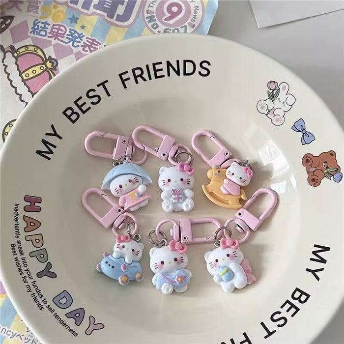 Wholesale Cute Cat Keychain Cartoon Sweet Pendant