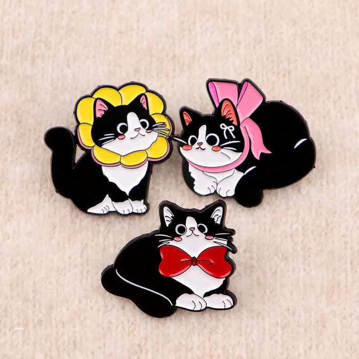 Wholesale Cute black cat brooch badge clothing backpack accessories