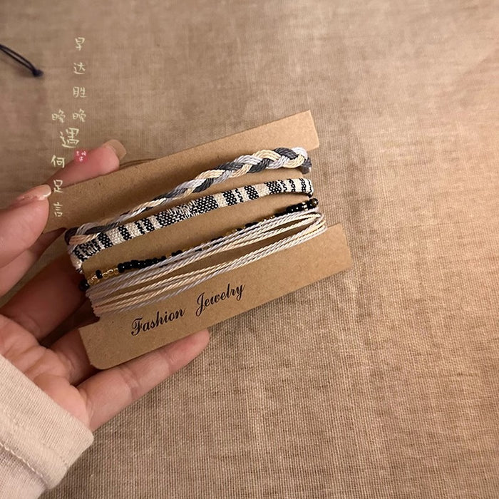 Wholesale Woven rope bracelet for women, hand rope for students, layered bracelet accessories